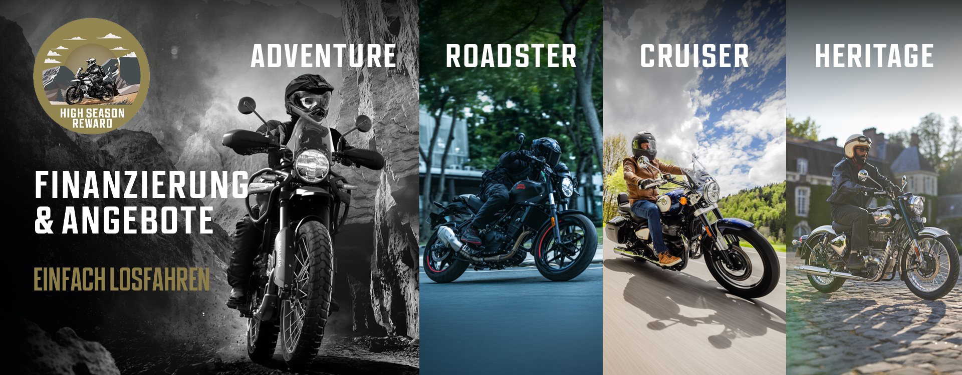 Royal Enfield Finanzierung und Angebote – Adventure, Roadster, Cruiser, Heritage