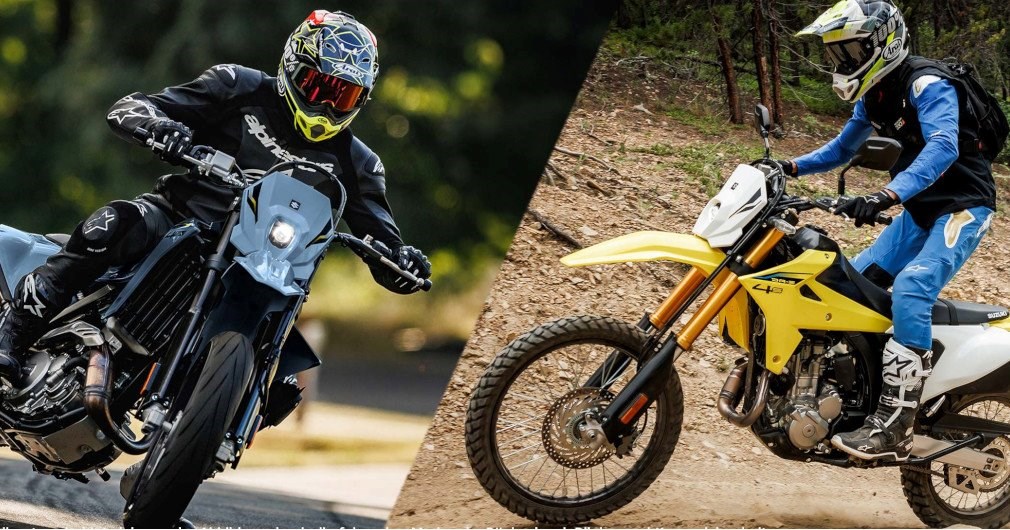 <strong>Onroad oder offroad? Nein beides! </strong>

Das Beste aus zwei Welten mit der Suzuki DR-Z4S und DR-Z4SM. Die Dual Purpose Modelle von Suzuki sind für dich das Material der Wahl. Leicht, stark und unglaublich handlich. Jetzt ist es nur noch eine Typfrage: Bist du Team Supermoto, der blitzschnell über verwinkelte Tracks zirkelt? Dann ist die DR-Z4SM das perfekte Bike für dich. Oder bist du Team Enduro, für den kein Trail zu kniffelig und keine Auffahrt zu steil ist? Dann hol dir die DR-Z4S!