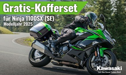 Gratis-Kofferset für die Ninja 1100SX (SE) Modelljahr 2025