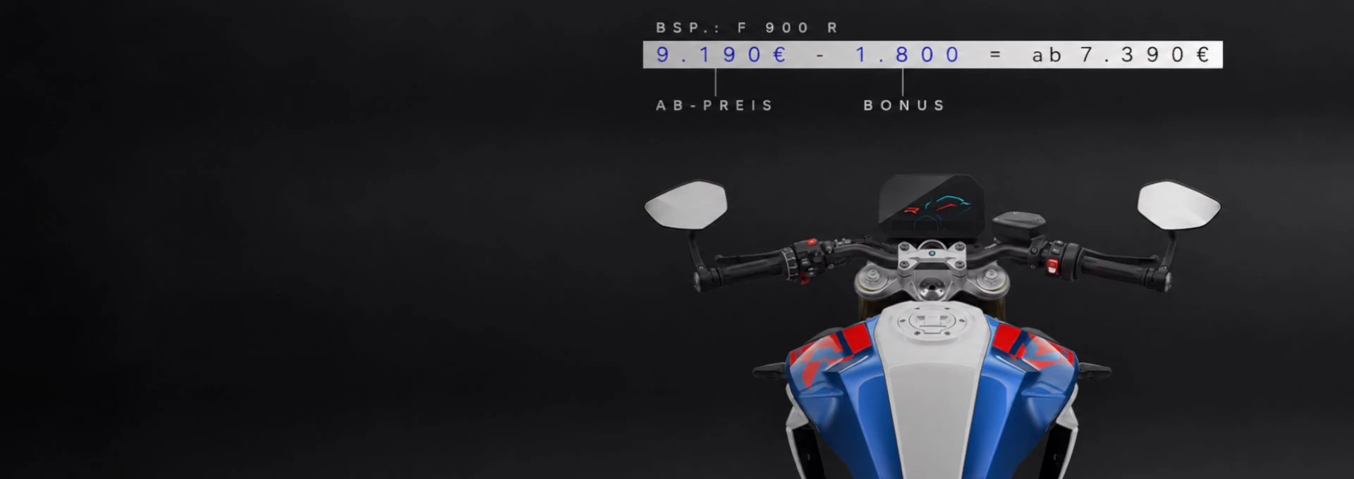Doppelter Hubraum auch mit Aktionspreis F 900 XR und F 800 GS kombinierbar