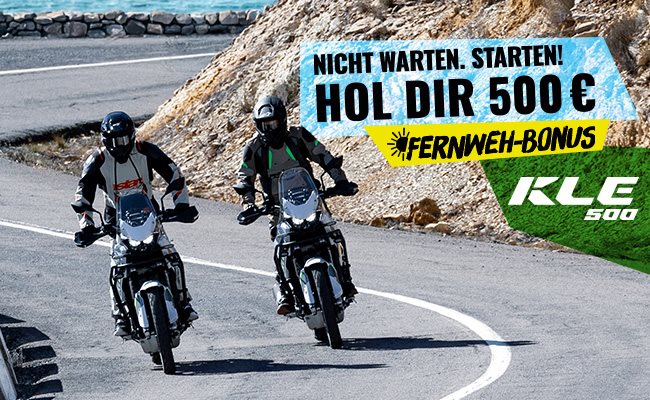 500 Euro Fernweh-Bonus für die neue KLE500