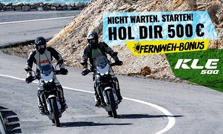 500 Euro Fernweh-Bonus für die neue KLE500