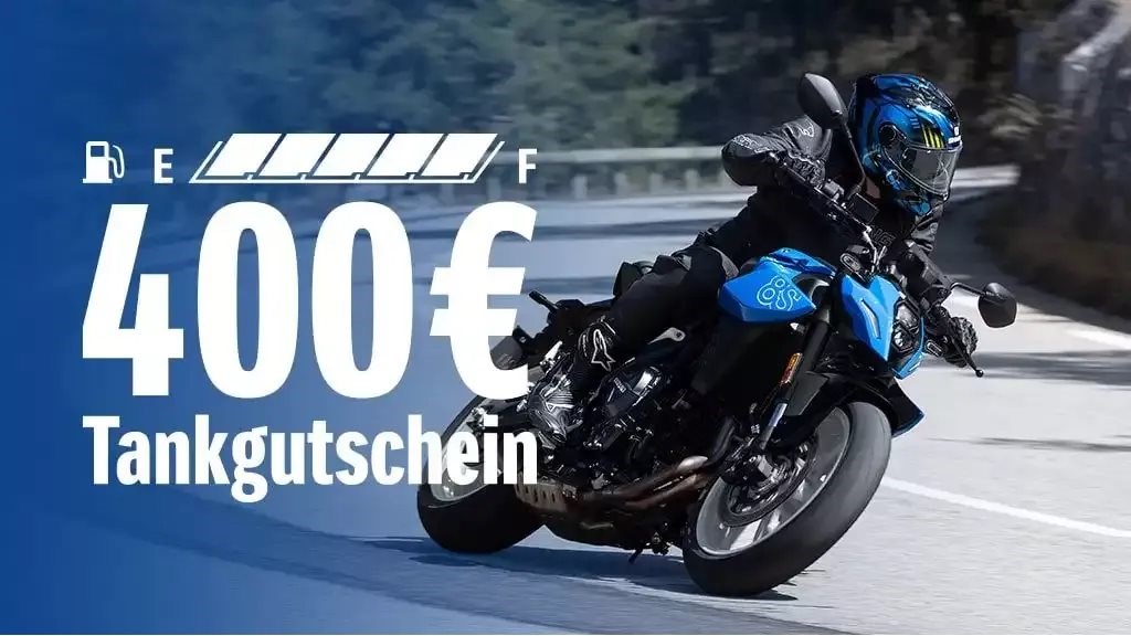 Mehr drin für deine nächste Tour: 400 Euro Tankgutschein¹
