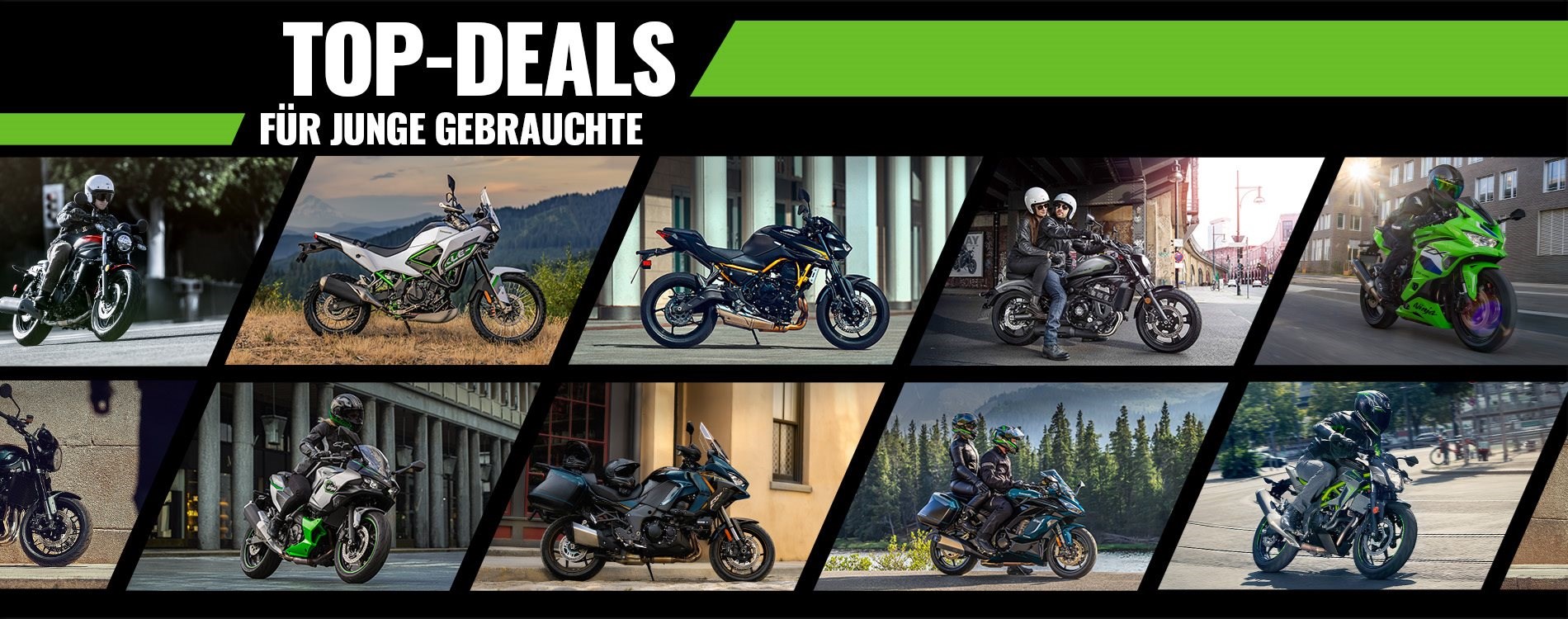 Ab sofort bietet Kawasaki ausgewählte junge Gebrauchte und ehemalige Vorführmodelle zu besonders attraktiven Konditionen an.