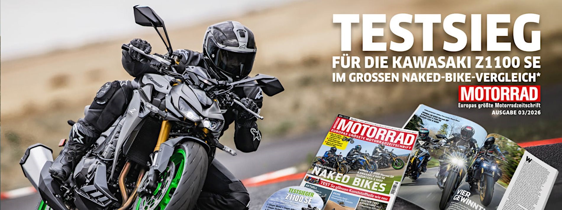 für die Kawasaki Z1100 SE im großen NAKED-BIKE-VERGLEICH*