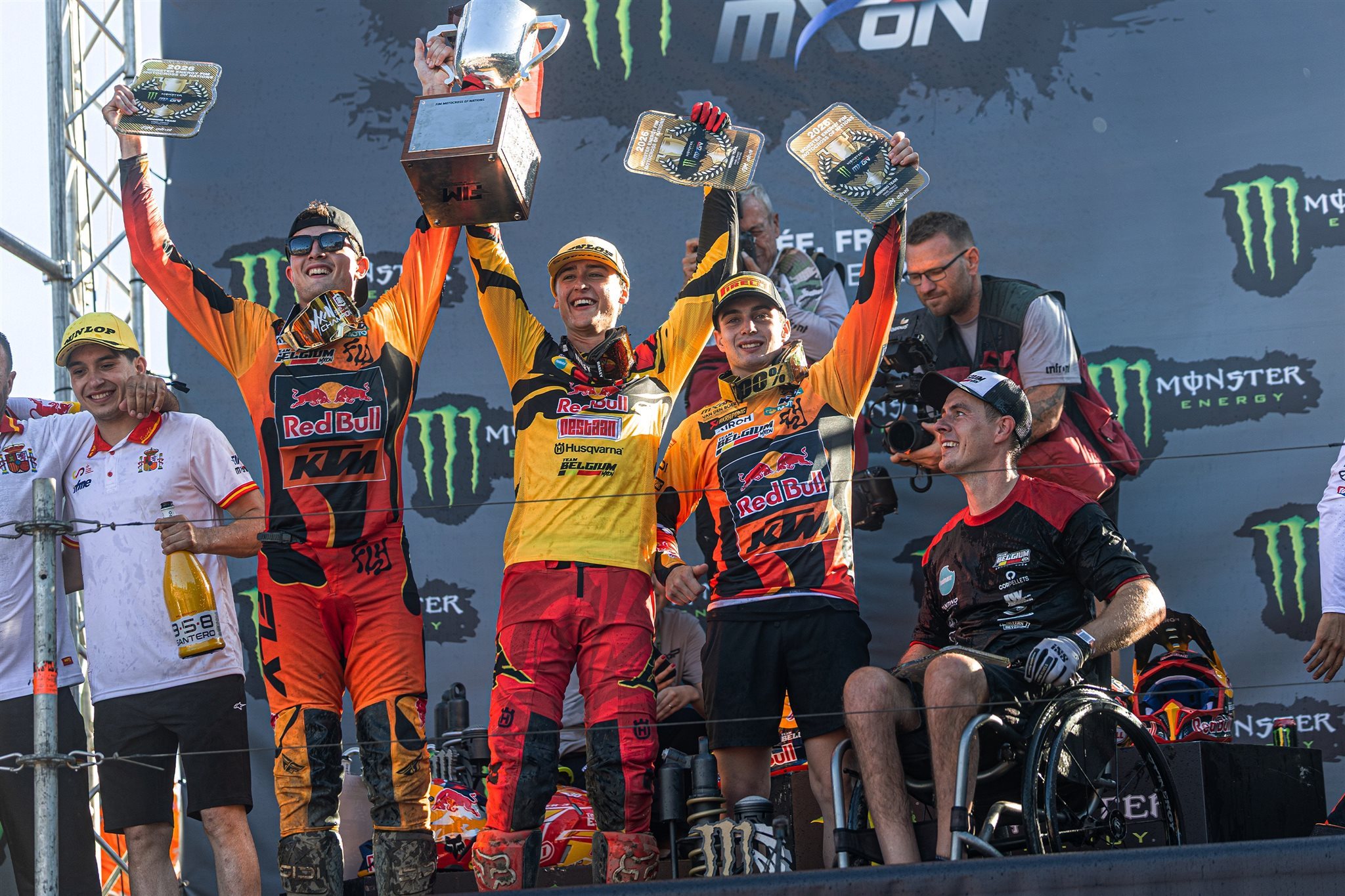 KTM Fahrer mit Team Belgien beim Motocross of Nations