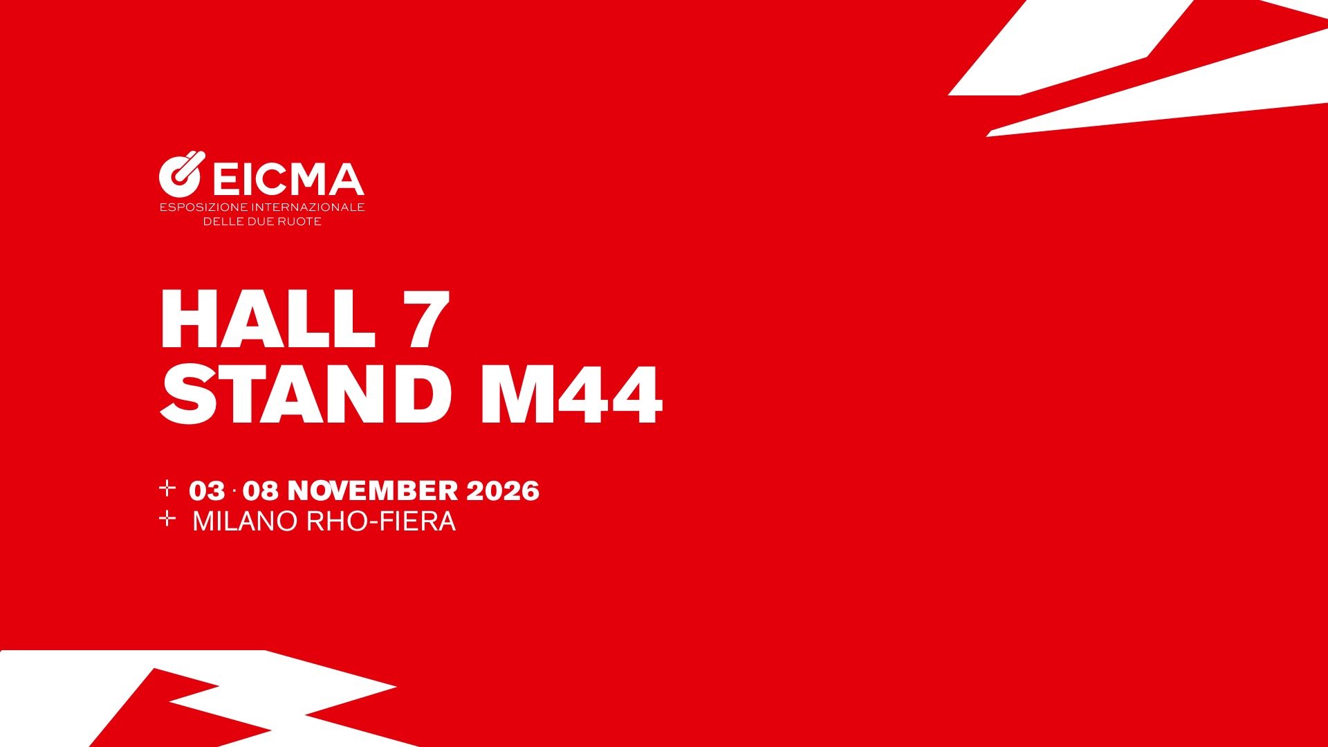 Beta auf der EICMA 2026 in Mailand, Halle 7, Stand M44, 3. bis 8. November 2026