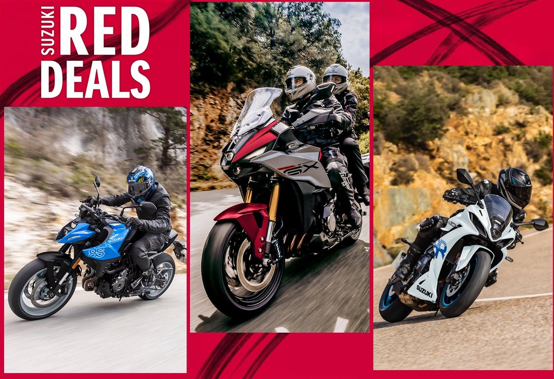 Zum Ausklang eines unglaublichen Motorradjahres setzen wir mit den Suzuki Red Deals noch eins drauf: Finde dein Traumbike mit spürbarem Preisvorteil und genieße die letzten Sonnenstrahlen 2026 noch etwas intensiver. Dein Suzuki Partner steht dir mit persönlicher Beratung zur Seite – auf Wunsch inklusive unserer flexiblen Easy4You-Finanzierung, schon ab 1,99 % effektivem Jahreszins.
