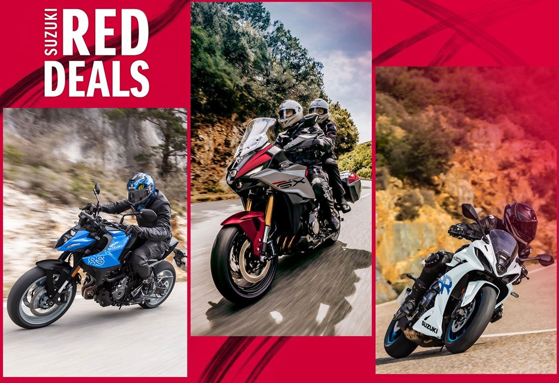 Zum Ausklang eines unglaublichen Motorradjahres setzen wir mit den Suzuki Red Deals noch eins drauf: Finde dein Traumbike mit spürbarem Preisvorteil und genieße die letzten Sonnenstrahlen 2026 noch etwas intensiver. Dein Suzuki Partner steht dir mit persönlicher Beratung zur Seite – auf Wunsch inklusive unserer flexiblen Easy4You-Finanzierung, schon ab 1,99 % effektivem Jahreszins.