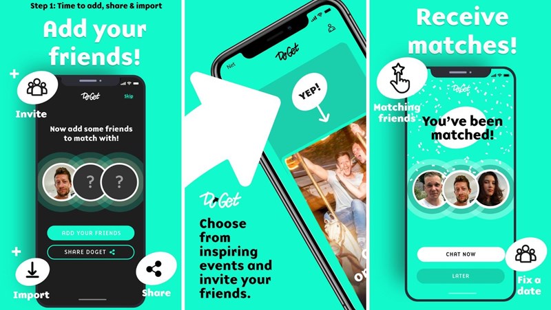 DoGet App - Freunde einladen, Gemeinsam erleben