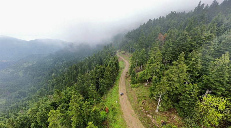 Saftig grüne Berge, abwechslungsreiches Terrain aber leider auch Nieselregen und Nebel am ersten Tag! Saftig grüne Berge, abwechslungsreiches Terrain aber leider auch Nieselregen und Nebel am ersten Tag!
