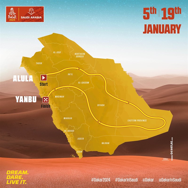 Rallye Dakar 2024 Route