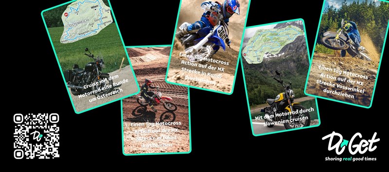 Motorrad Aktivitäten in der DoGet App.