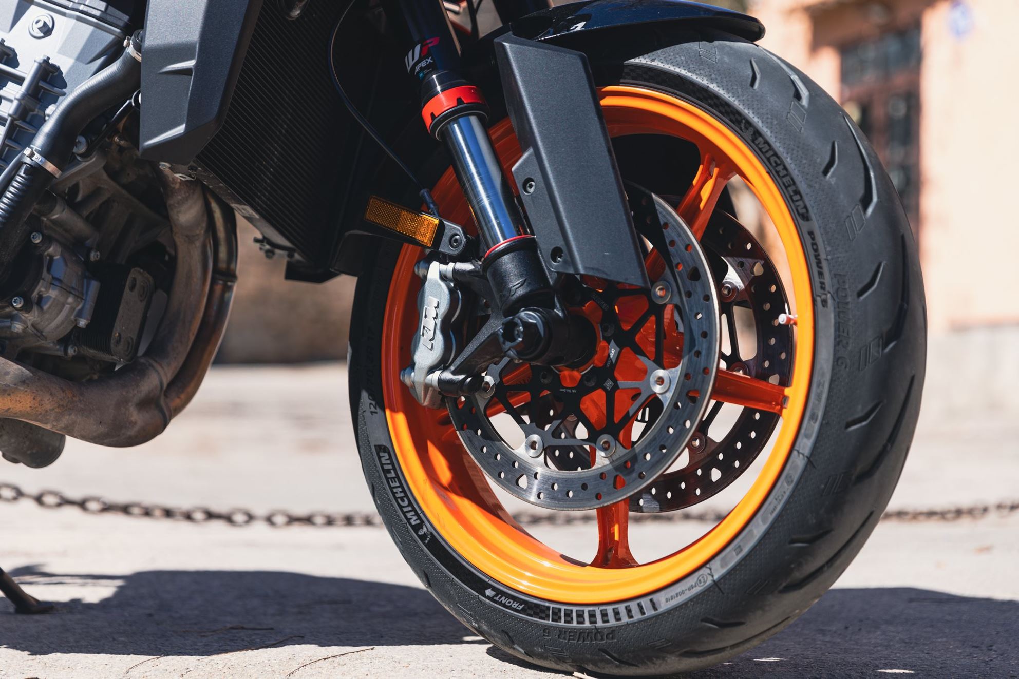 Front brake of the KTM 990 Duke