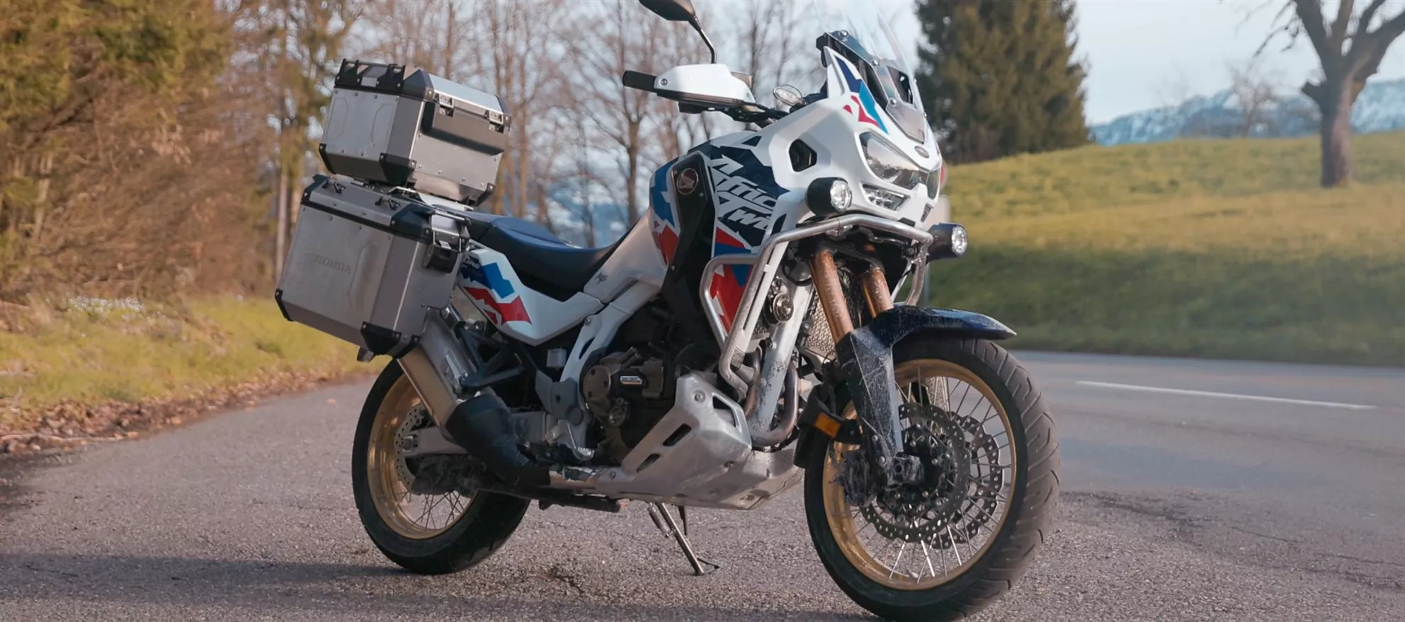 The new Africa Twin Adventure Sports 2024 tested on Swiss roads