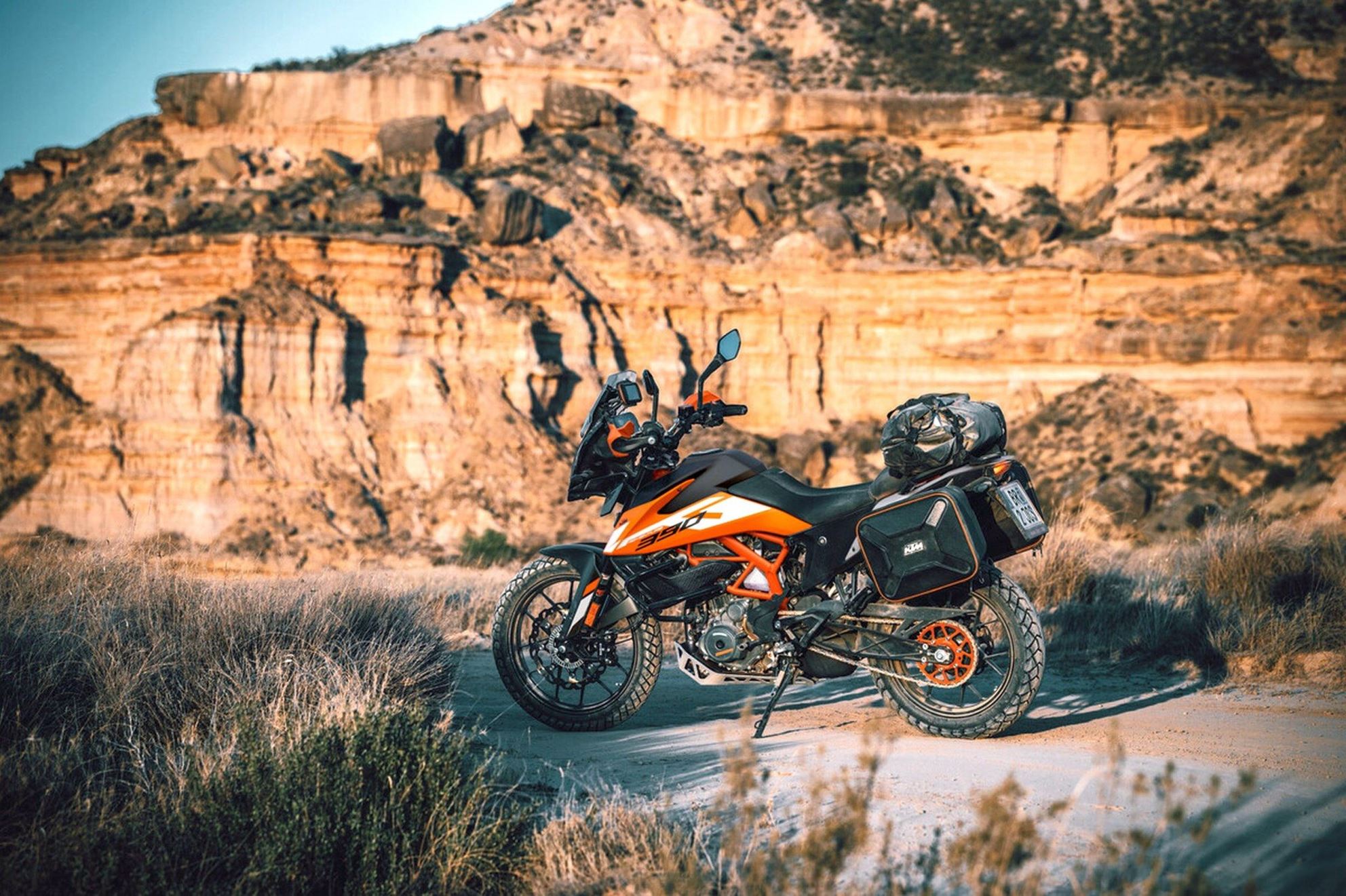 De KTM 390 Adventure.