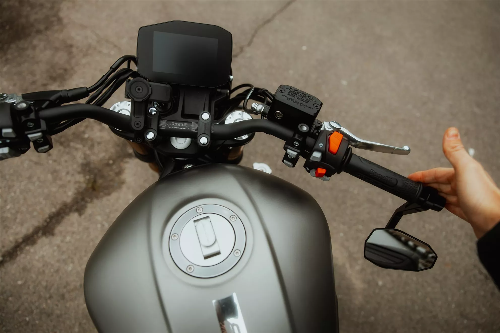 Unfortunately, replacing the handlebars drastically reduces the maximum steering angle.