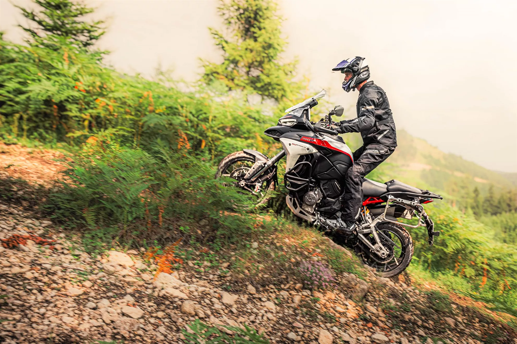 Test Offroad della Ducati Multistrada V4 Rally 2024