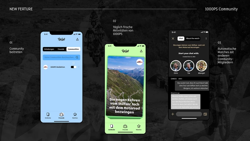 Das neue Community-Feature der DoGet App Das neue Community-Feature der DoGet App