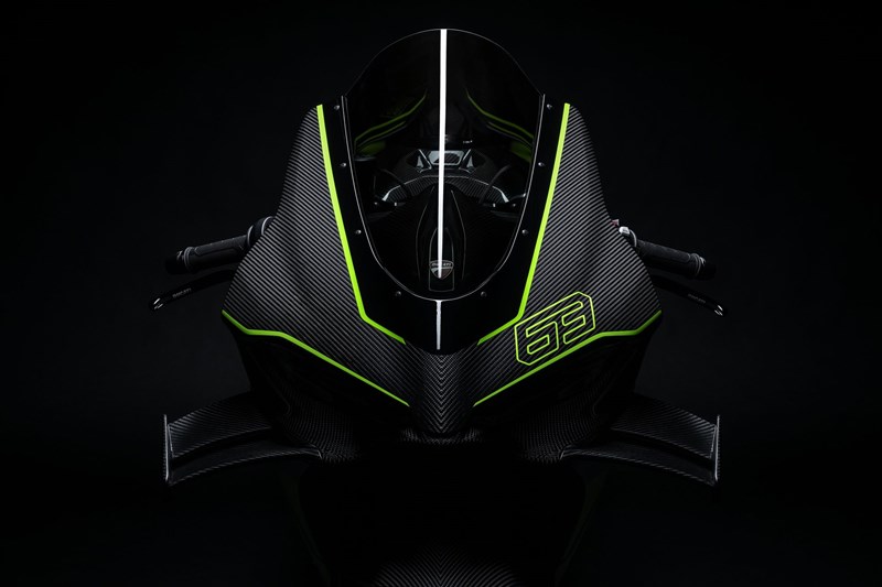 Edles Carbon mit mit neongrünen Akzenten. Edles Carbon mit mit neongrünen Akzenten.