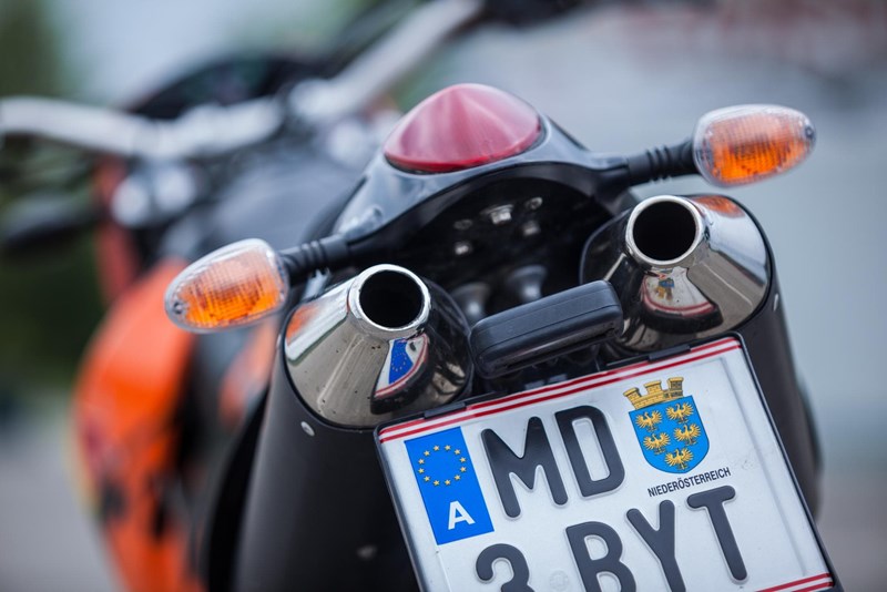 Duke mal anders: Die 640 Duke mit Doppel-Underseat-Auspuff.