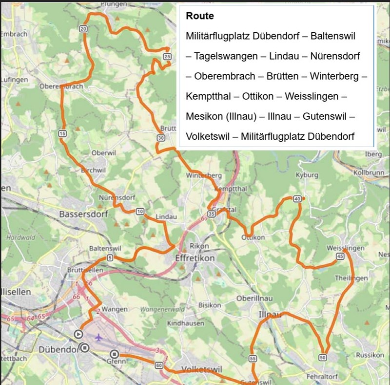 Die Route des 33. Love Ride