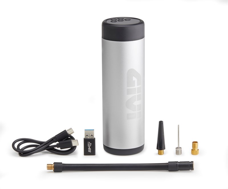 Der GIVI S502 mit all seinem Zubehör.