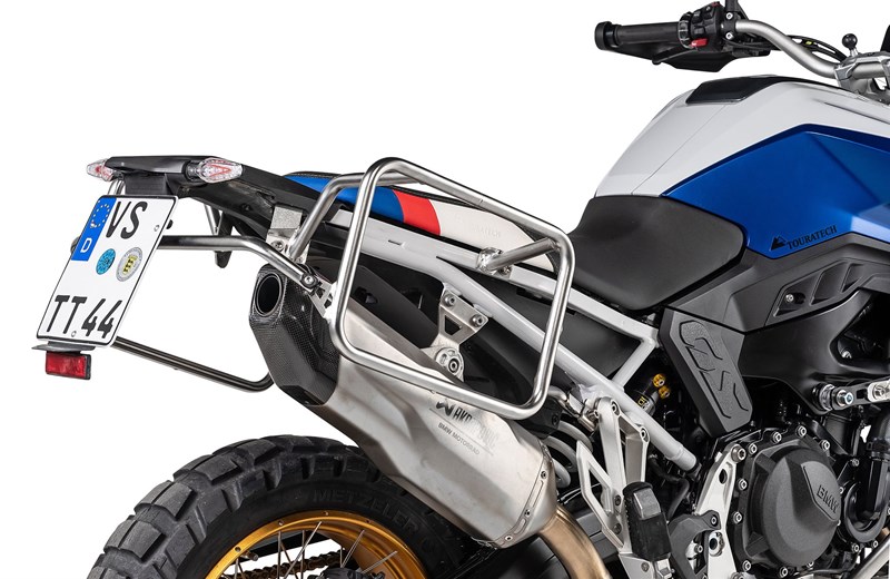 Der Touratech Träger - hier auf der F 900 GS.