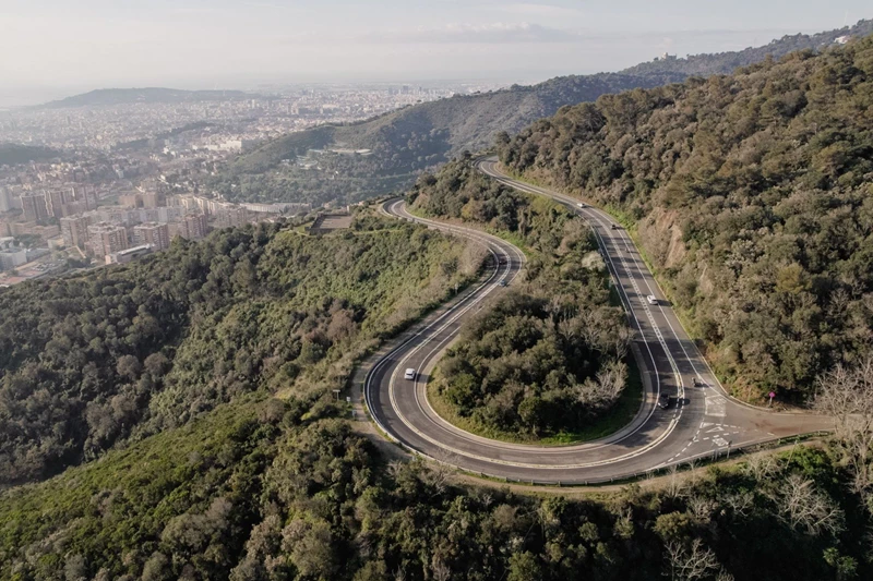 Carretera de la Rabassada, die legendäre Straße am Rand Barcelonas Carretera de la Rabassada, die legendäre Straße am Rand Barcelonas