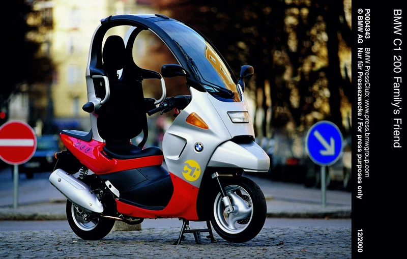 Der BMW C1 aus dem Jahr 2000. Der BMW C1 aus dem Jahr 2000.