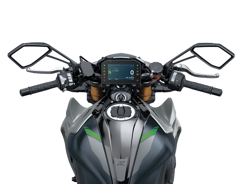 Elektronisch liegt die Kawasaki am höchsten Niveau.