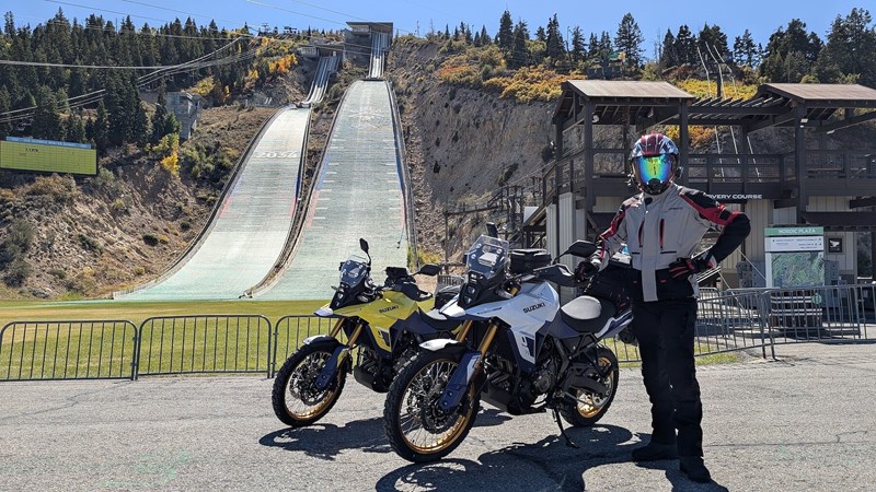 Den Sprung auf der Olympia Schanze von Park City haben wir uns und der V-Strom erspart!