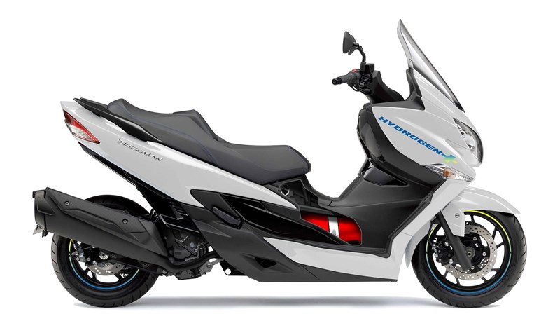 Soll Motorsound bieten: Der Wasserstoff-Burgman.