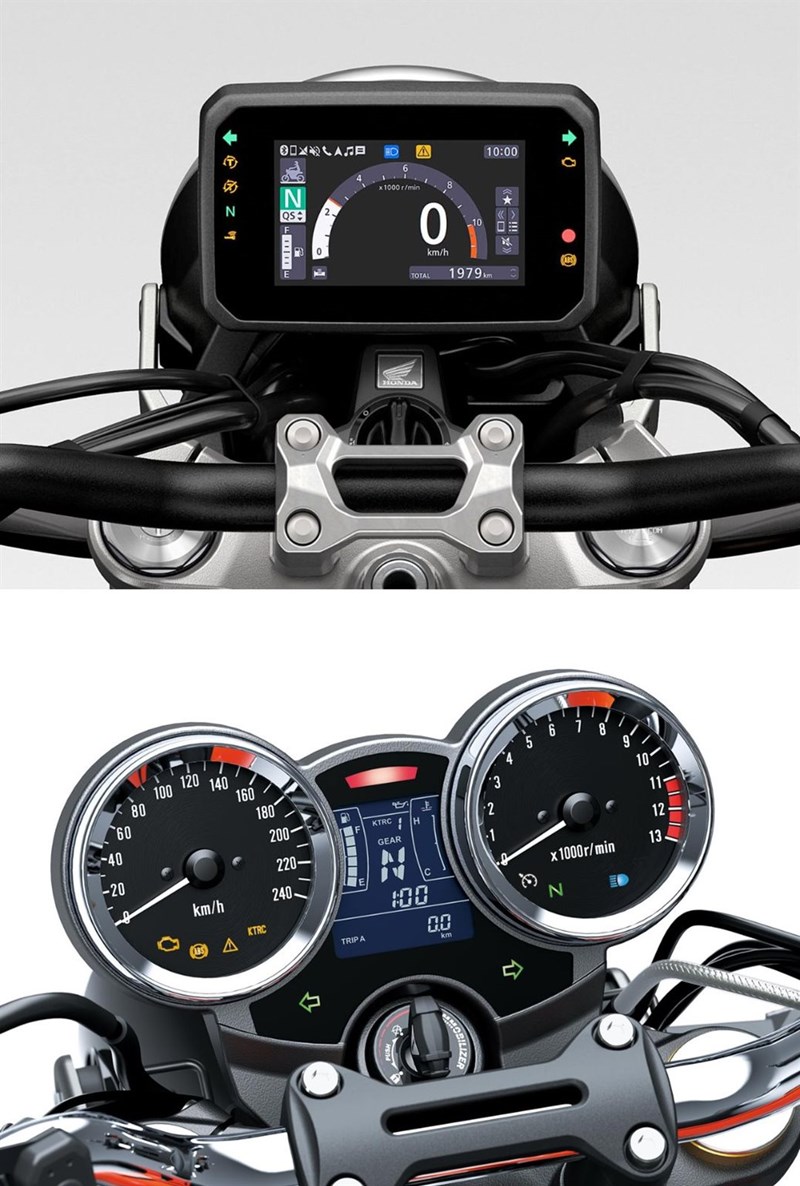 Honda setzt auf Moderne, Kawasaki auf Retro.