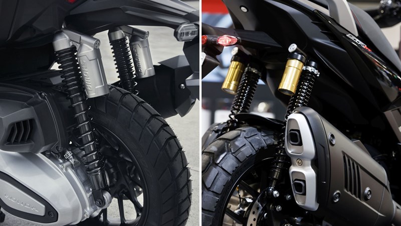 Links: Honda | Rechts: Aprilia