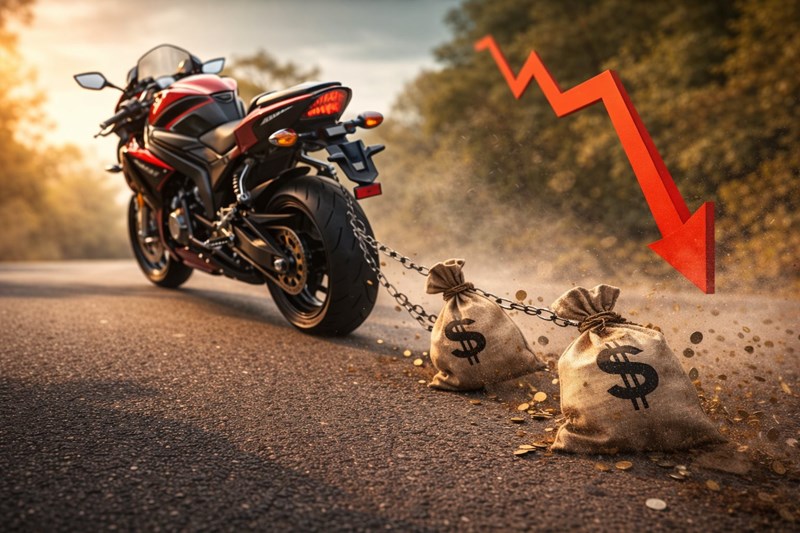 Wer nur kurz an seinem Motorrad festhalten möchte, verliert durch den Neukauf potentiell viel Geld.