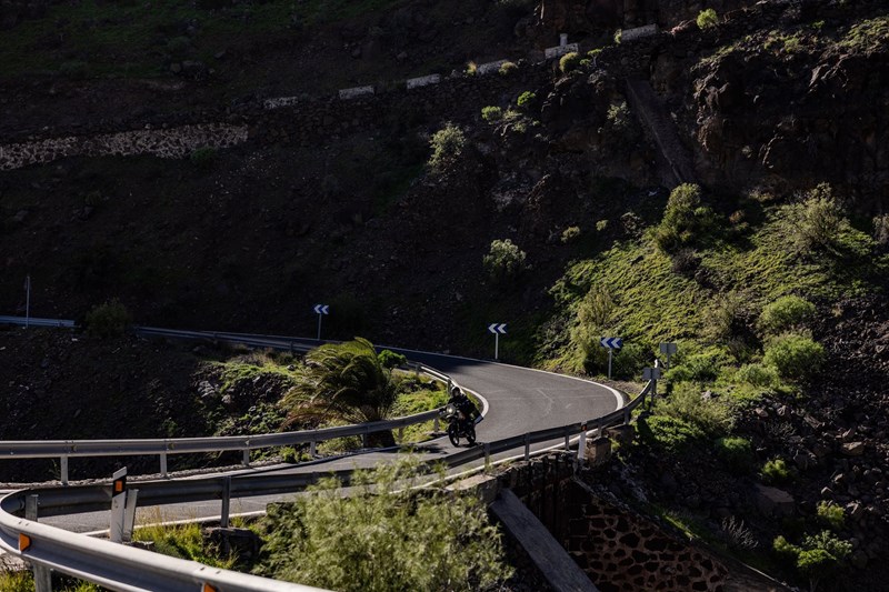 Abwechslungsreiche Strecke! Auf Gran Canaria ist man mit unterschiedlichsten Strecken konfrontiert!