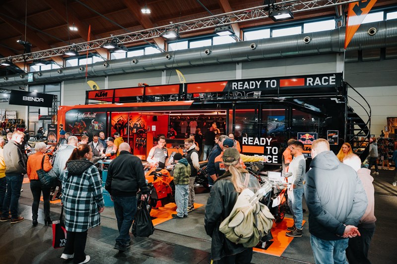 Ein erfreuliches Bild: Nach 6 Jahren ist KTM mit einem Stand zurück an der Motorradwelt Bodensee 2026