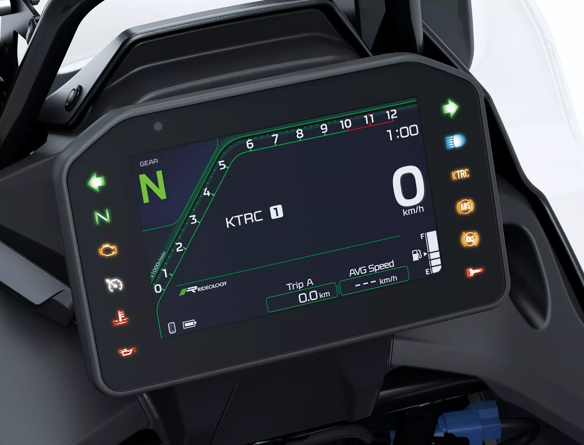 Kawasaki KLE 650 SE 2027 – kokpit TFT