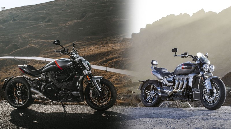 Ducati XDiavel Black Star gegen Triumph Rocket 3 GT