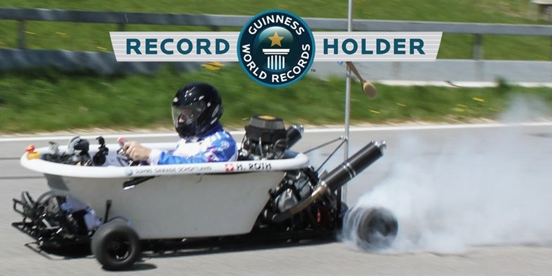 Die schnellste Badewanne der Welt.