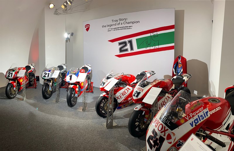 Troy Bayliss Ausstellung im Ducati Museum.