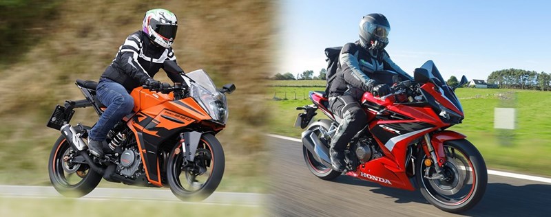 Ergonomie im Vergleich: KTM RC 390 gegen Honda CBR500R