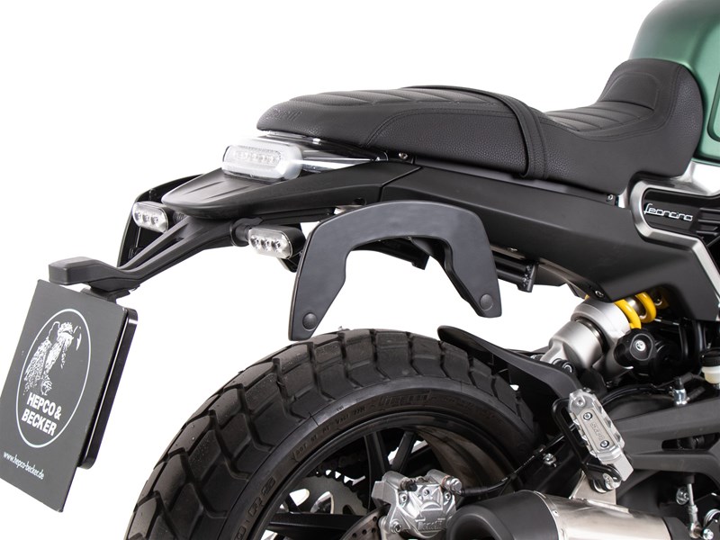 Der C-Bow Halter von Hepco & Becker für die Benelli Leoncino 800  Der C-Bow Halter von Hepco & Becker für die Benelli Leoncino 800