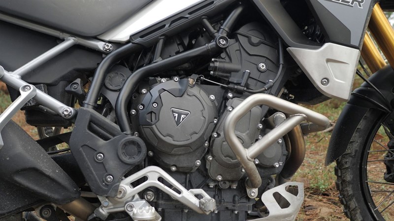 Motor der Triumph Tiger 900 Rally Pro 2022 Motor der Triumph Tiger 900 Rally Pro 2022
