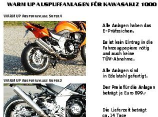 Z1000 Auspuffanlagen (Modelle 2007-2009)