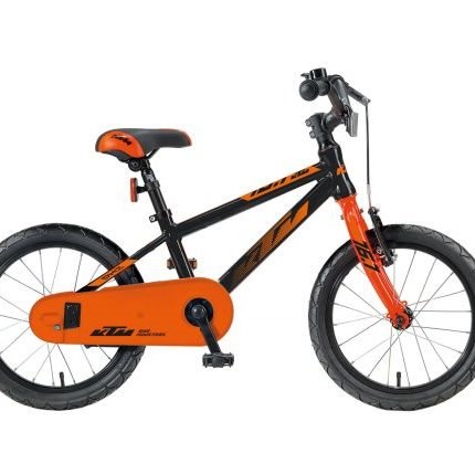 KTM KID 16.1 schwarz/orange KID 1.16 MTB Farbe: orange/blau Reifen: Kenda MTB 16x1,75 Gesamtgewicht: 9,5 kg