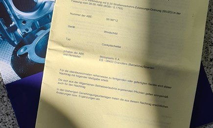 Anbaubescheinigungen für Sonderzubehör Anbaubescheinigungen für Sonderzubehör
