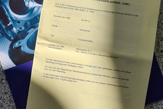 Anbaubescheinigungen für Sonderzubehör Anbaubescheinigungen für Sonderzubehör