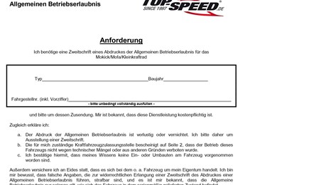 BETRIEBSERLAUBNIS BETRIEBSERLAUBNIS